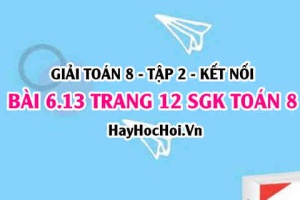 Bài 6.13 trang 12 Toán 8 Tập 2 Kết nối tri thức